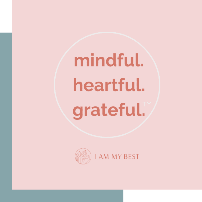 Mindful, Heartful and grateful logo in pink color